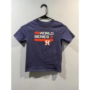 Kids The Nike Tee Size Medium Blue World Series Baseball Print